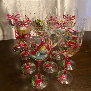 12 days of Christmas Wine glasses
